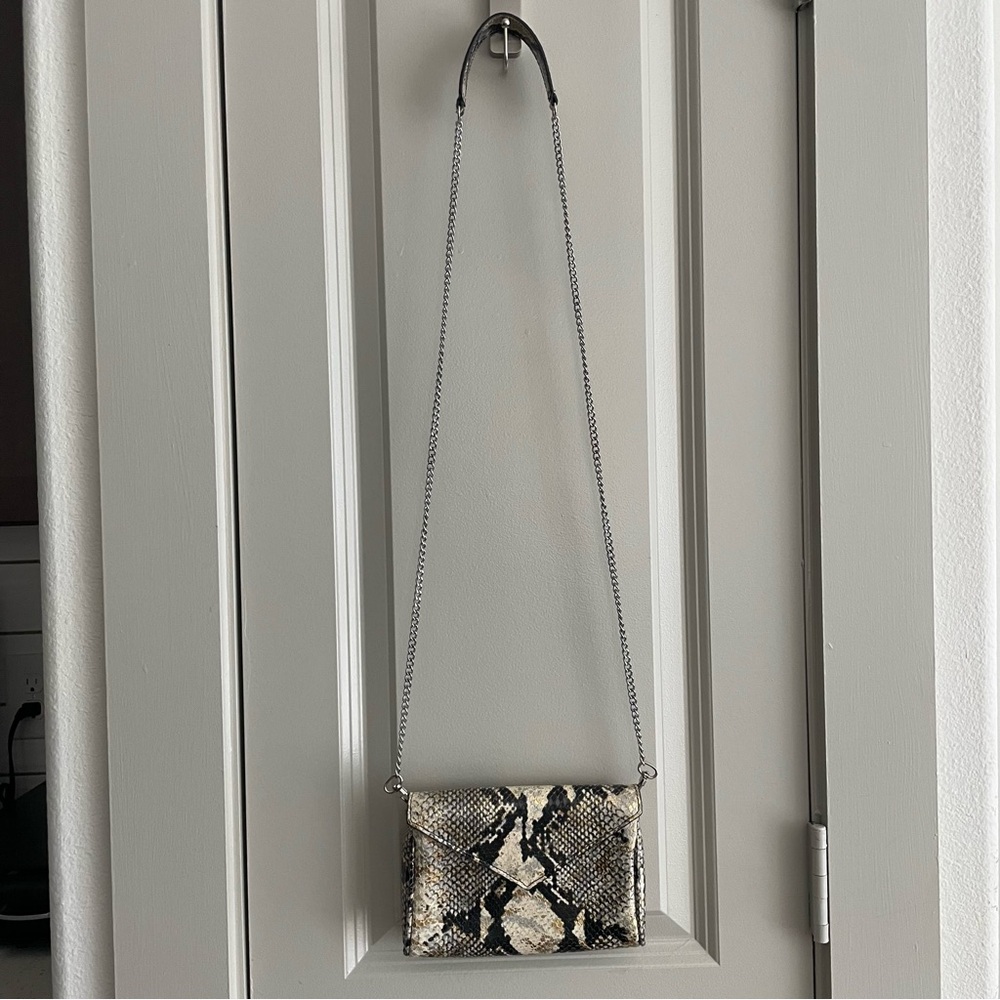 Gigi New York Mini Python Envelope Sliver Chain C… - image 1